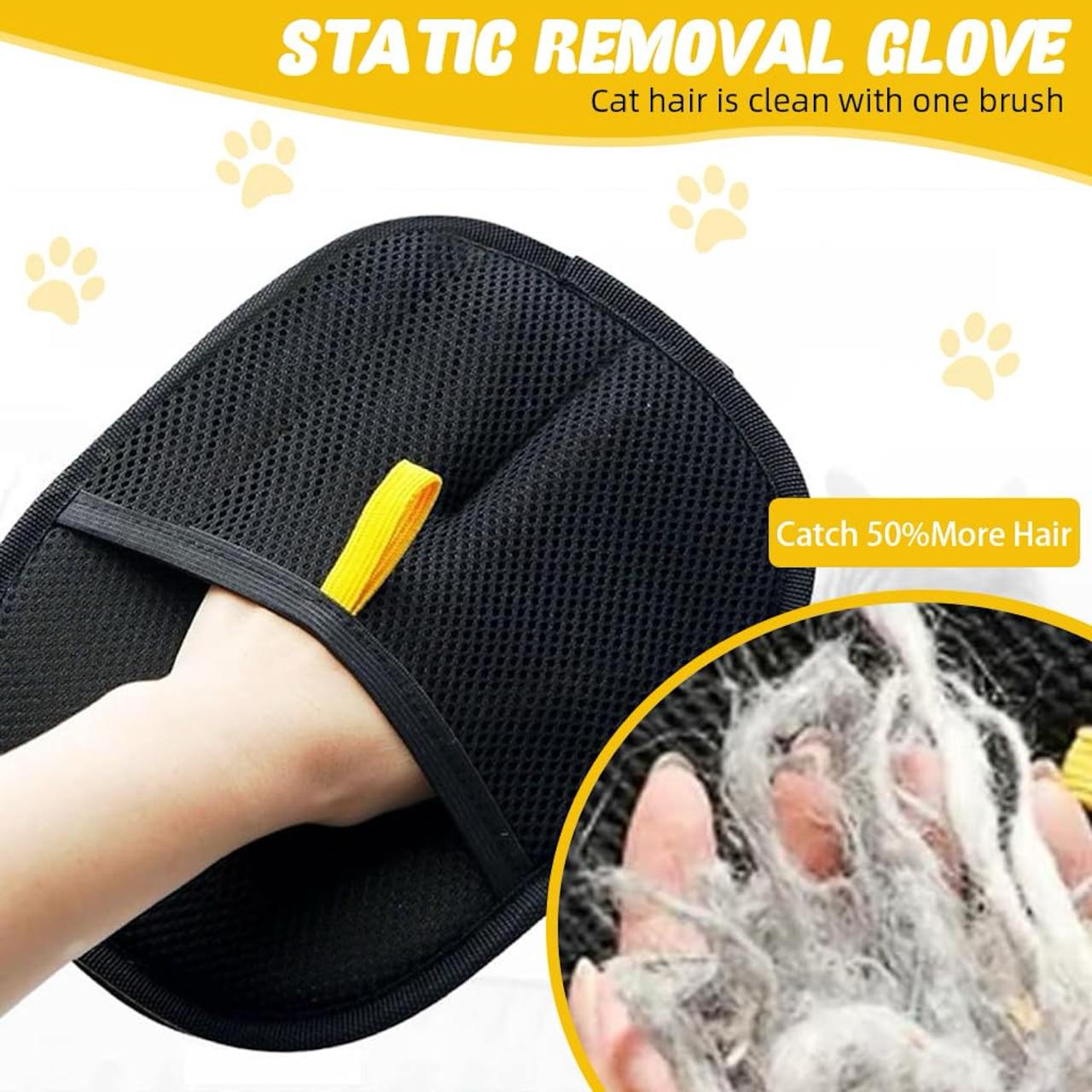 Electrostatic Pet Hair Removal Gloves | Cat Dog Hair Remover Glove | Reusable Pet Hair Remover Gloves |Pet Grooming Hand Gloves | Cat Grooming Gloves for Hair Removal | Rapid Pet Fur and Lint Remover|Sofa cleaning| Pet Hair Remover Gloves