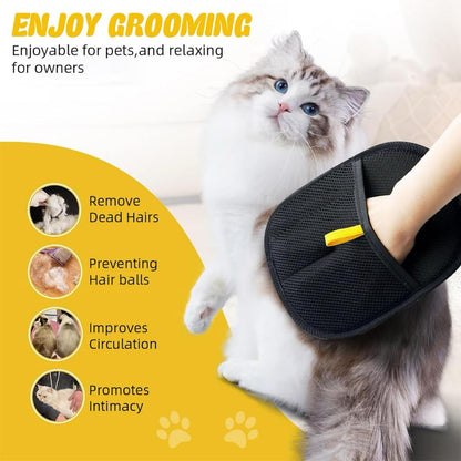 Electrostatic Pet Hair Removal Gloves | Cat Dog Hair Remover Glove | Reusable Pet Hair Remover Gloves |Pet Grooming Hand Gloves | Cat Grooming Gloves for Hair Removal | Rapid Pet Fur and Lint Remover|Sofa cleaning| Pet Hair Remover Gloves